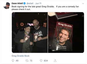 Dave Attell Twitter post